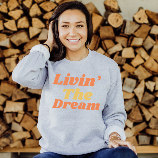 Livin’ The Dream Retro Crewneck Sweater